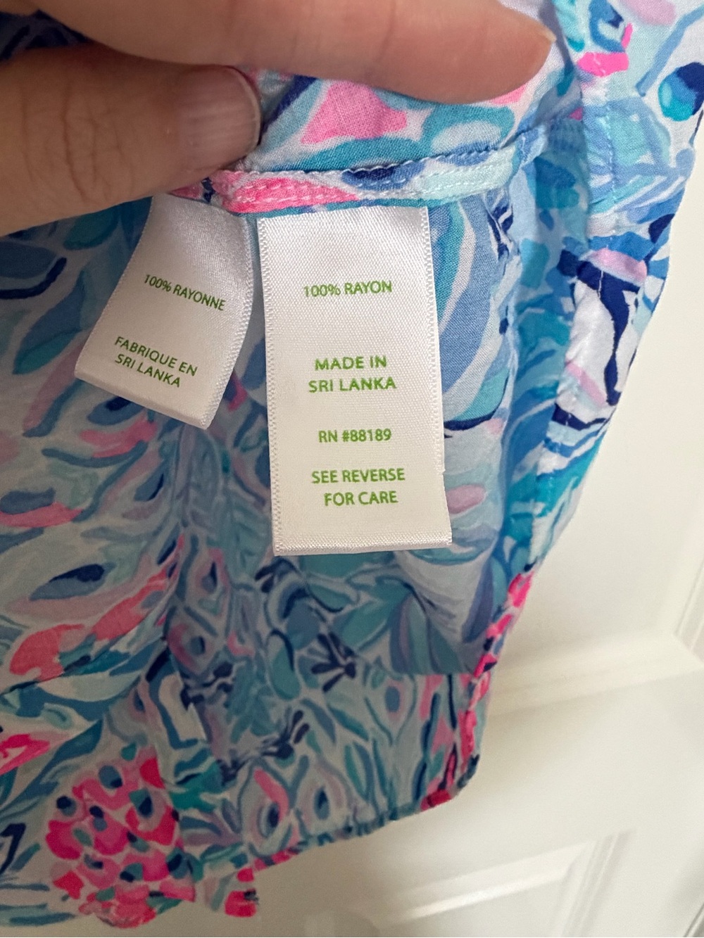 Lilly Pulitzer Natalie tunic size L swim coverup shirt dress blue pineapple - Picture 3 of 6